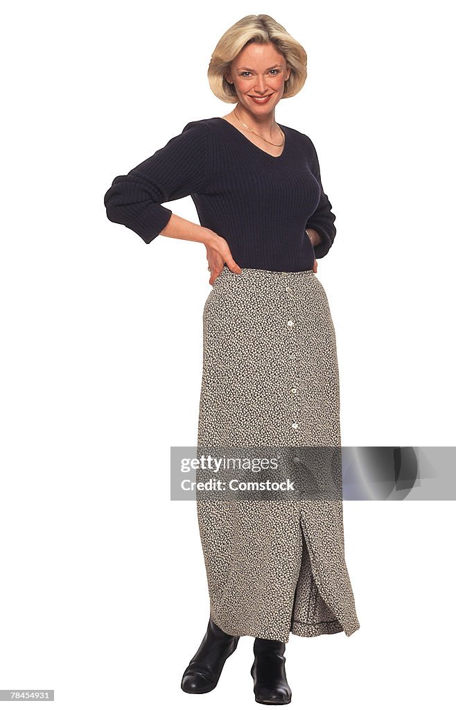 Woman in long skirt