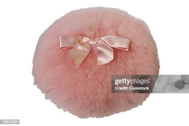 pink powder puff - powder puff stock pictures, royalty-free photos & images