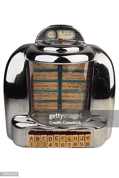 miniature jukebox - jukebox stock pictures, royalty-free photos & images