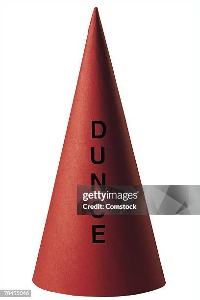 dunce cap - dunce cap stock pictures, royalty-free photos & images