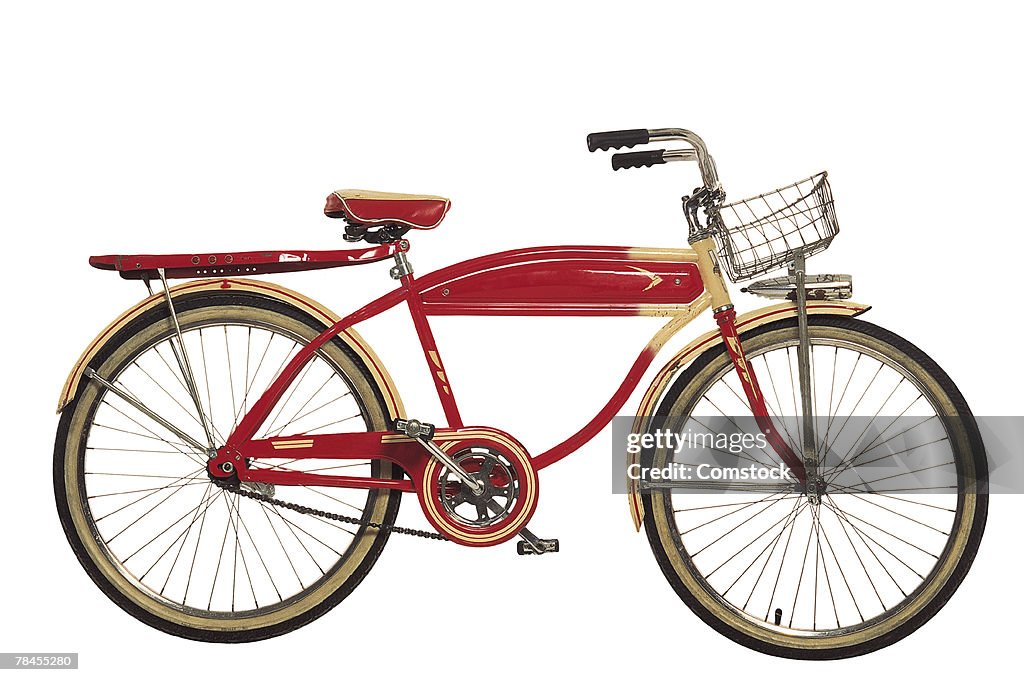Vintage Red Bicycle High-Res Stock Photo - Getty Images