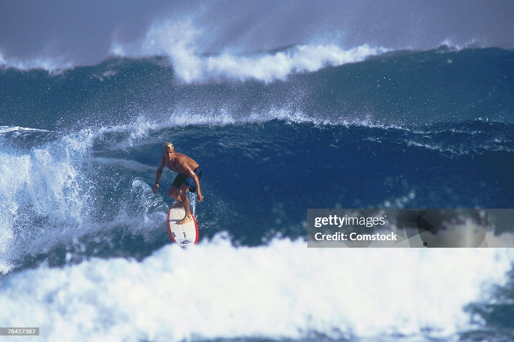 Man surfing in ocean