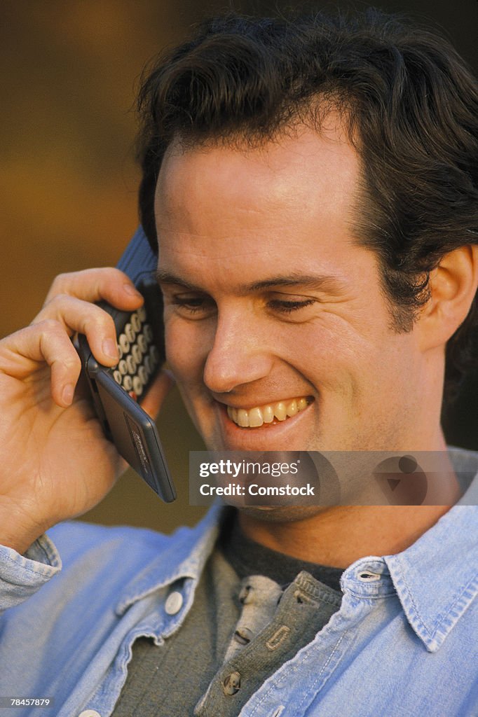 Man talking on cell phone