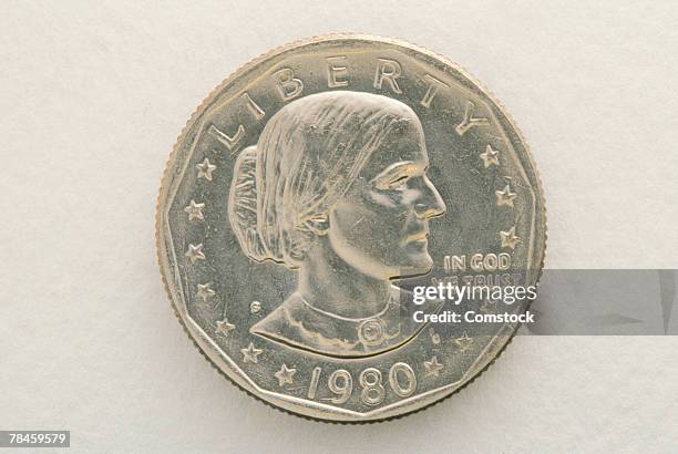 susan b anthony coin silver dollar - susan b anthony stock pictures, royalty-free photos & images