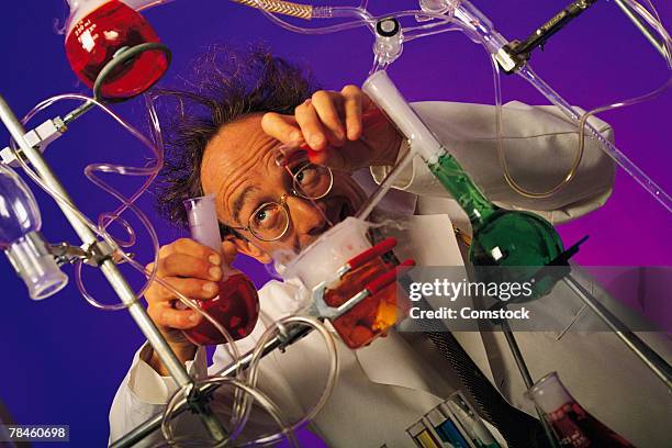 mad scientist - mad professor stock pictures, royalty-free photos & images