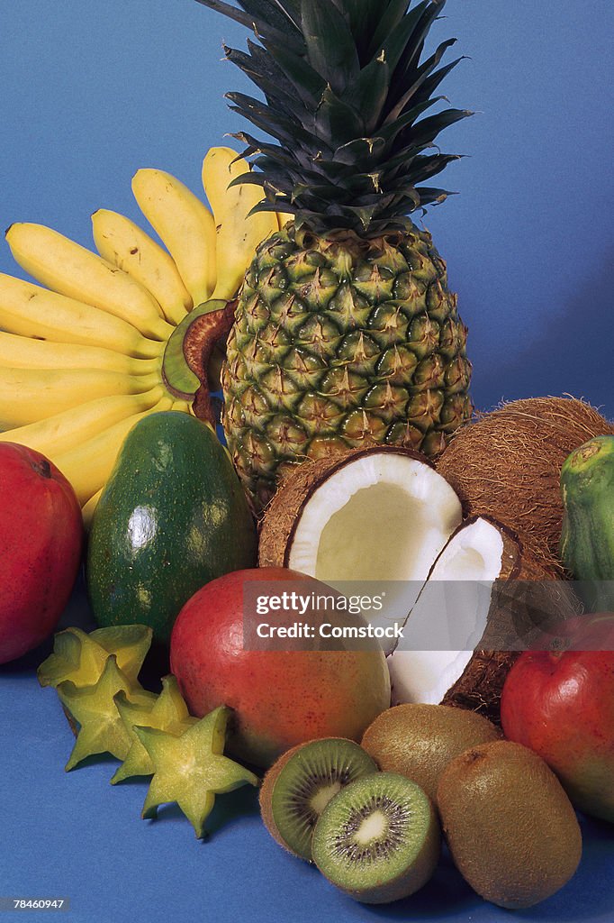 Assorted tropical fruit