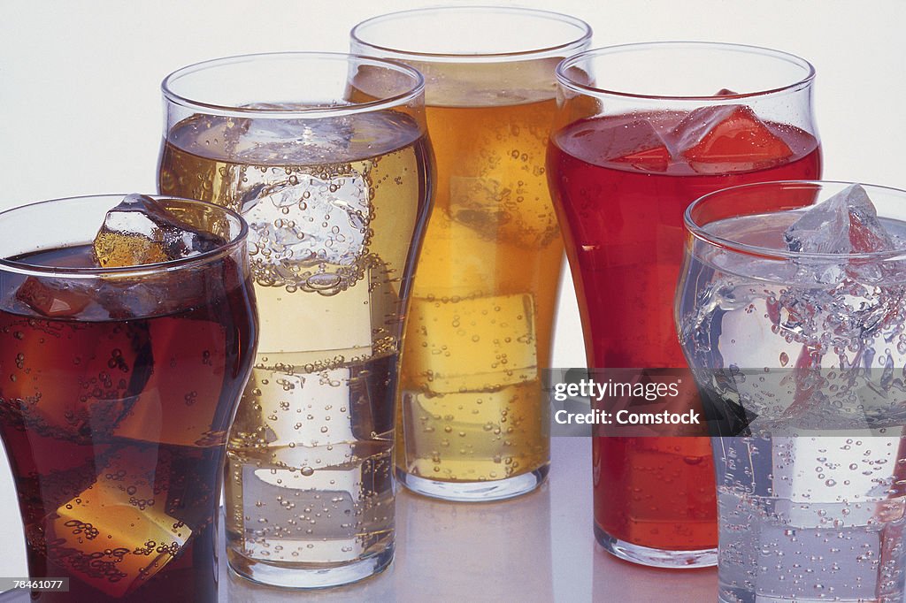 Various iced beverages