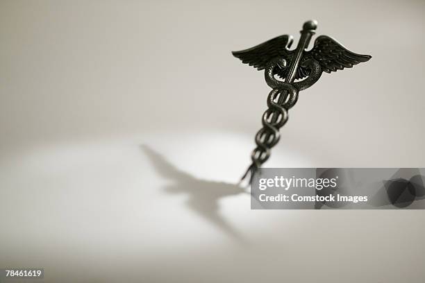 metal caduceus - medical symbol stock pictures, royalty-free photos & images