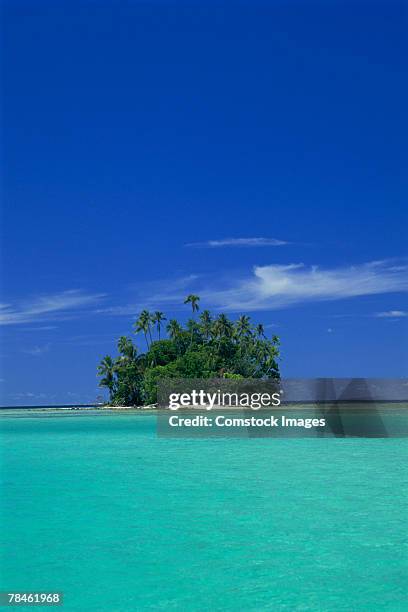 uninhabited coral island (between munda and lola is.), solomon islands - solomon islands stock pictures, royalty-free photos & images