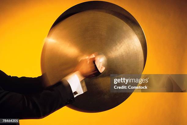 man playing cymbals - cymbal bildbanksfoton och bilder