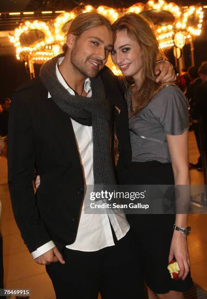 Violinist David Garrett and friend Ida Mejer attend the after-party to the 2007 Jose Carreras Gala December 13, 2007 in Leipzig, Germany. The Jose...