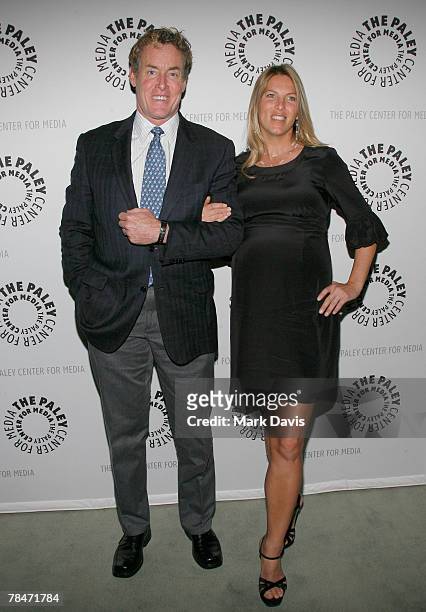 Actor John C. McGinley and wife Nicole McGinley attend the "Scrubs: The Farewell Tour" held at the Paley Center on December 13, 2007 in Beverly Hills...