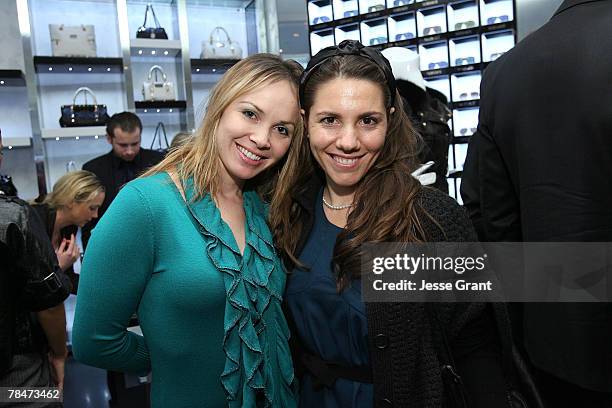 Christina Martin and Caroline Roman at the Versace Presents "Chocolate and Champagne" event on December 13, 2007 at Versace in Beverly Hills,...