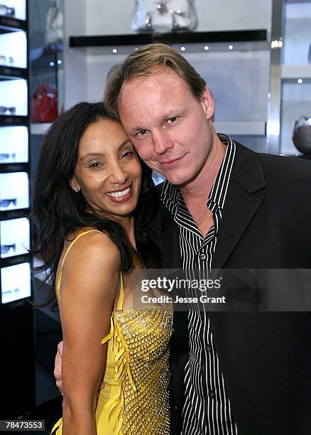 Julie Brown and Martin Sherman at the Versace Presents "Chocolate and Champagne" event on December 13, 2007 at Versace in Beverly Hills, California.