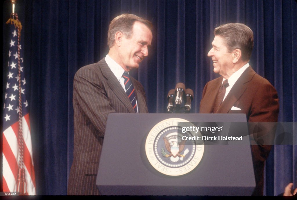 President Reagan Speaks In Washington DC