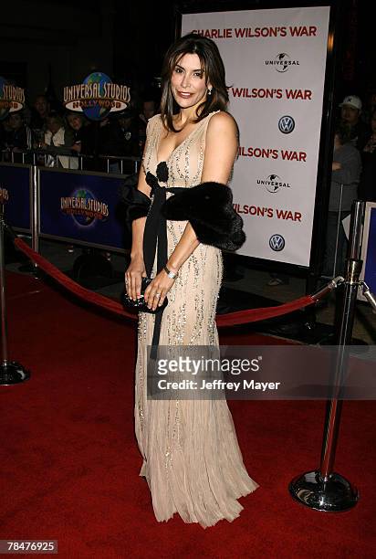 Actress Jo Champa arrives at the Premiere of Universal Pictures "Charlie Wilson's War" at CityWalk Cinemas on December 9, 2007 in Universal City,...