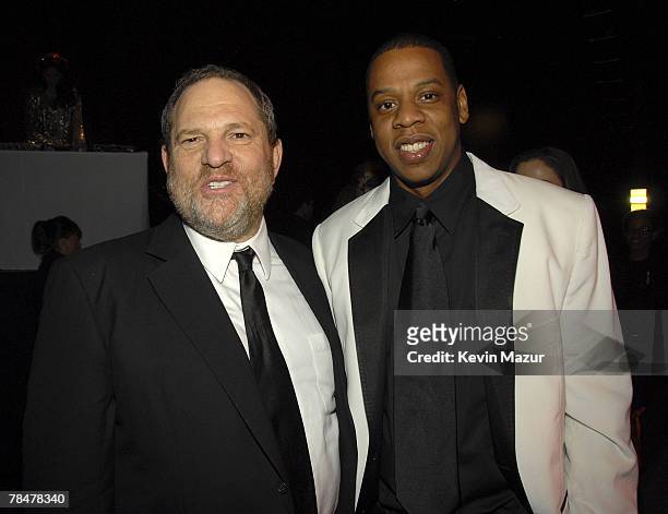 Harvey Weinstein and Rapper Jay-Z inside Conde Nast Media Group's 4th Annual "Black Ball" Concert for "Keep A Child Alive" at Hammerstein Ballroom on...