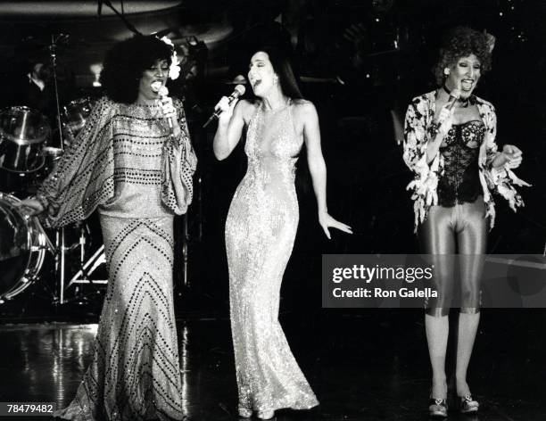 Diana Ross lookalike, Cher, and Bette Midler lookalike