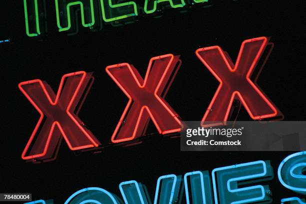 xxx-rated movie sign - porr bildbanksfoton och bilder