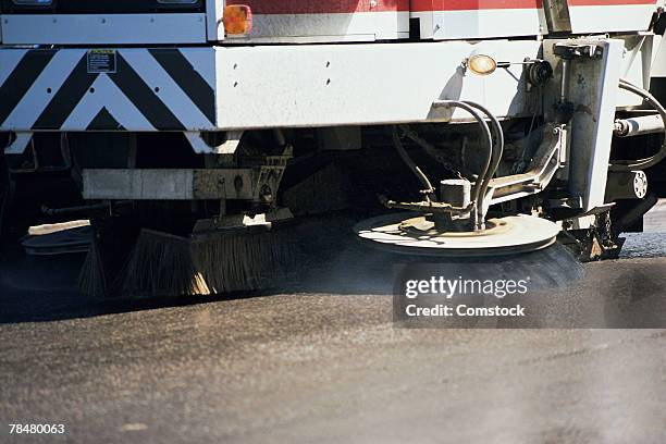 street cleaning truck - street sweeper stock pictures, royalty-free photos & images