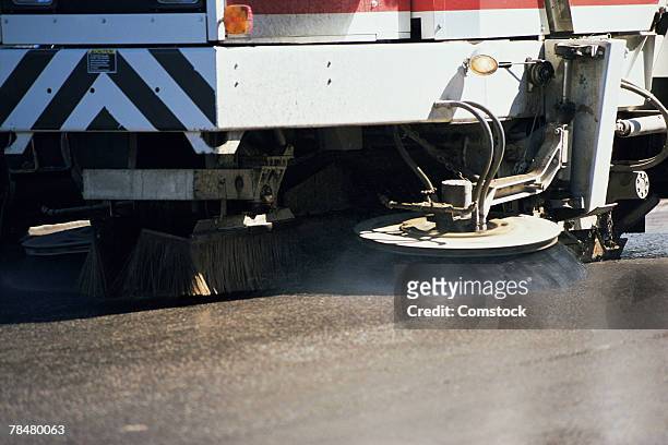 street cleaning truck - street sweeper - fotografias e filmes do acervo