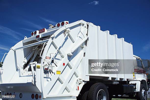 garbage truck - rubbish lorry stock pictures, royalty-free photos & images