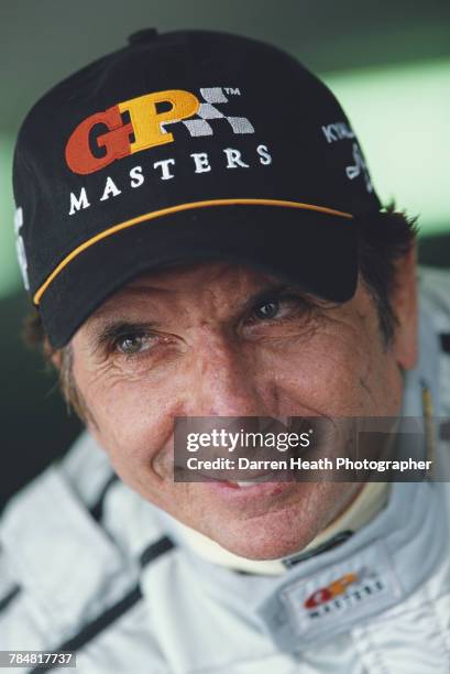 Emerson Fittipaldi of Brazil, driver of the Team LG Delta Reynard 2KI Nicholson McLaren Cosworth V8 during the Grand Prix Masters Silverstone race on...