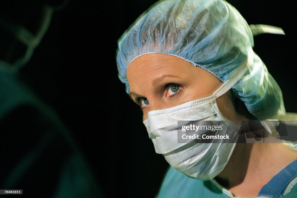 Surgeon with mask