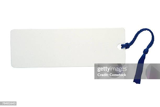 tag with tassel - segnalibro foto e immagini stock