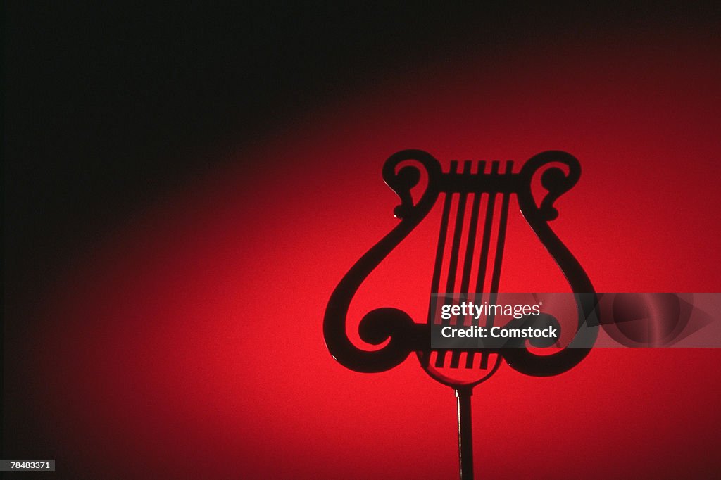 Silhouette of music stand