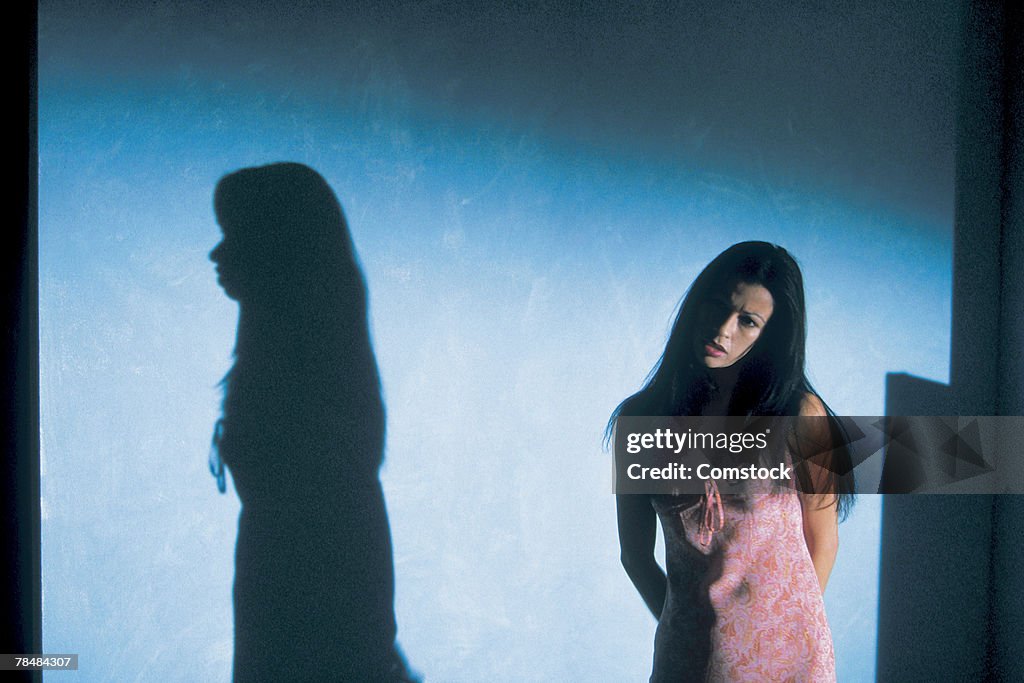 Woman and her shadow