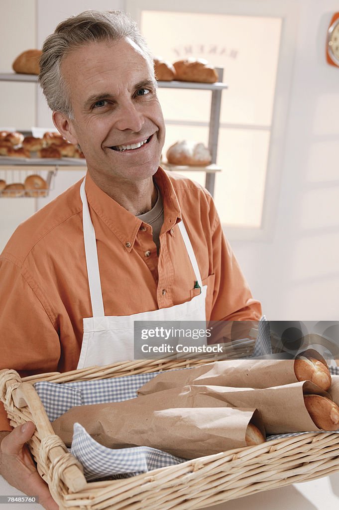 Portrait of man in bakery