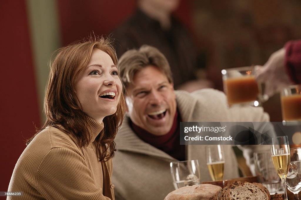 Couple at restaurant