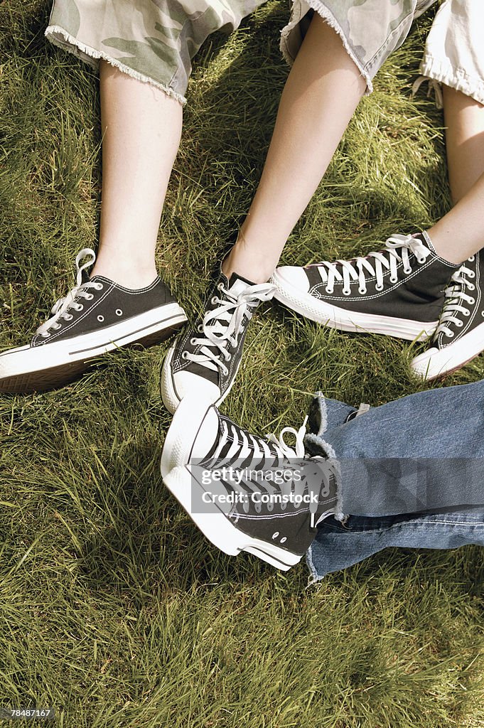 Feet in grass