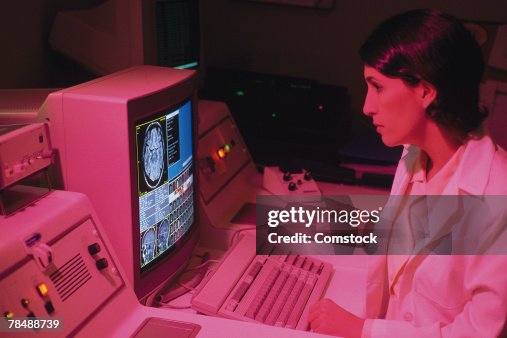 Lab Technician Using Computer High-Res Stock Photo - Getty Images