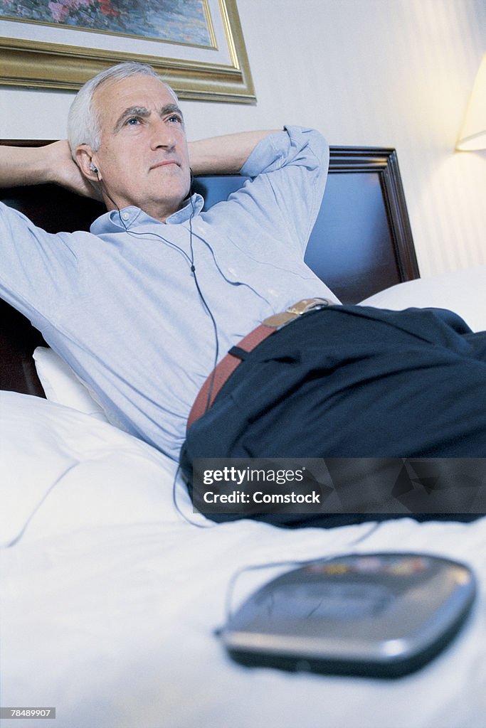 Man listening to music