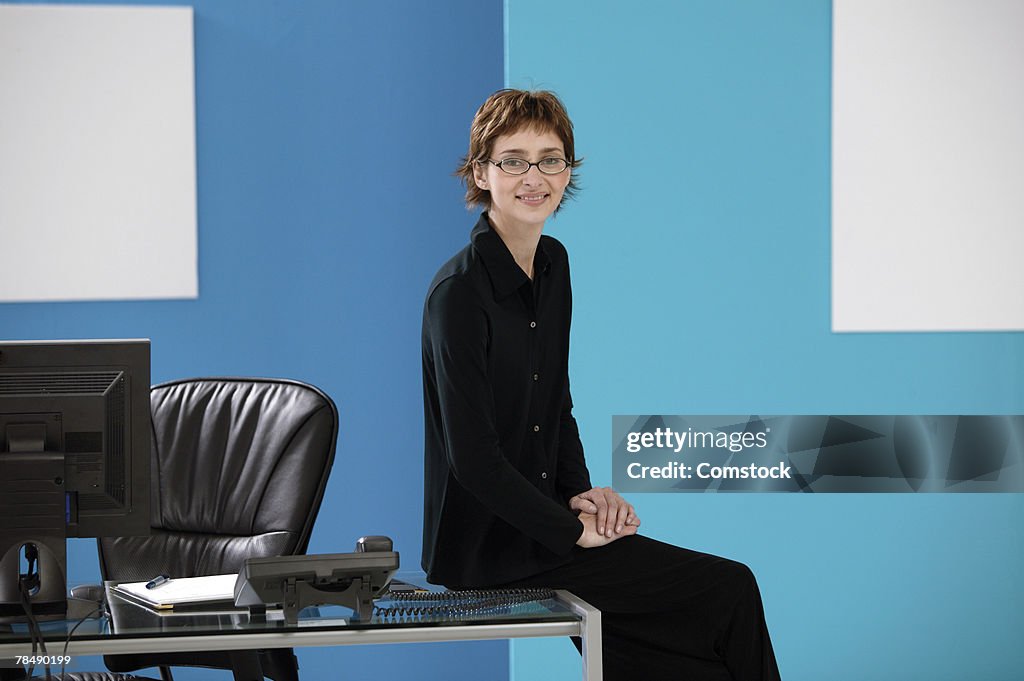 Businesswoman in office