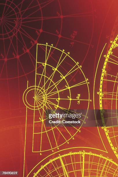 illustration of geometric shapes - concentric circle graph stock illustrations
