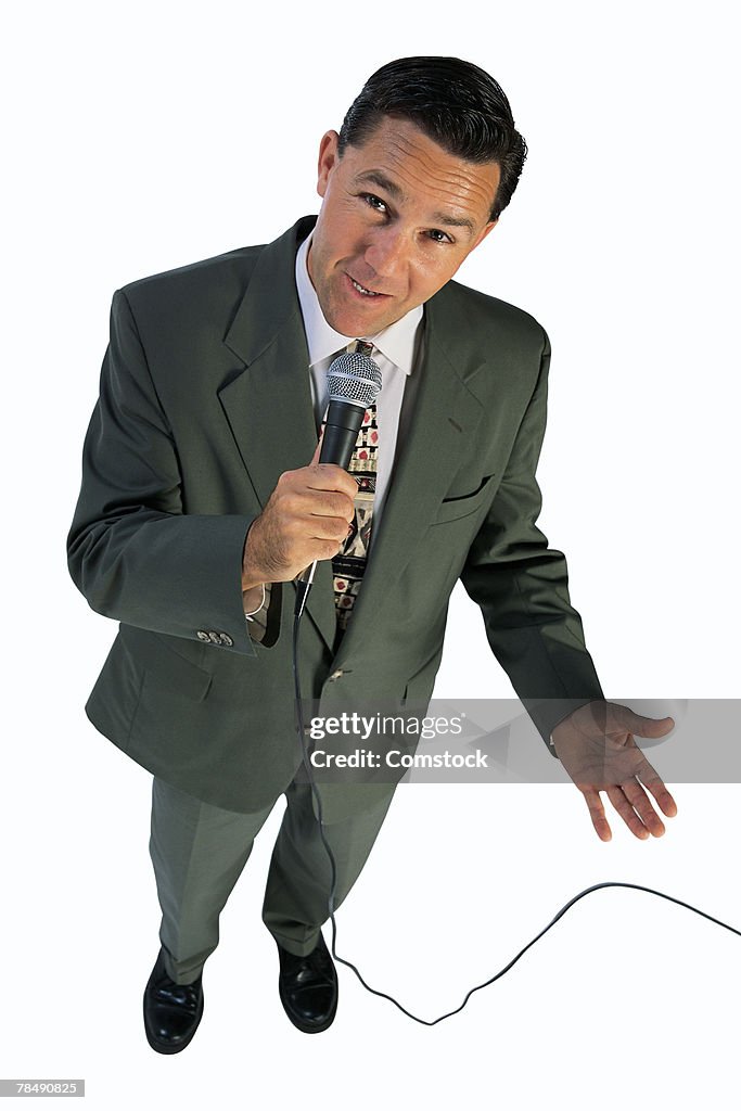 Man with microphone