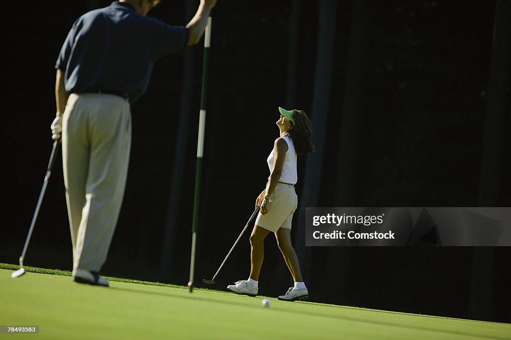 Couple on golf course