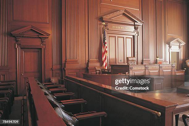 interior of courtroom - courtroom stock pictures, royalty-free photos & images