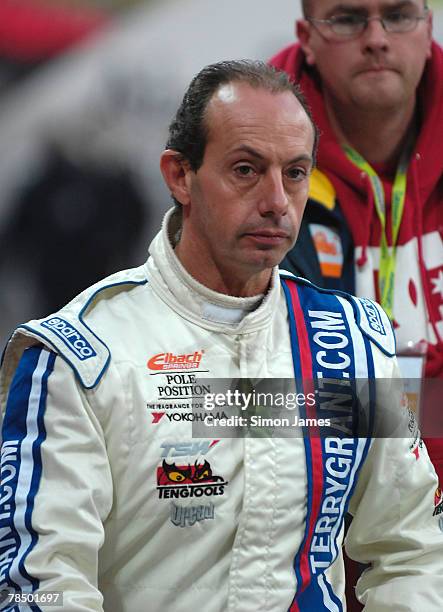 Stunt Driver Terry Grant walking around the paddock during practice sessions for The Race Of Champions on December 15, 2007 in London.