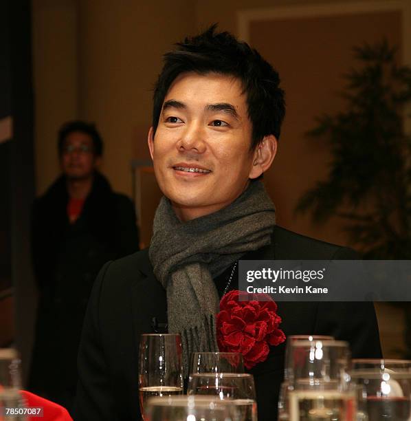 Musical pop star and Omega Ambassador Richie Jen attends the Carat & Karat store on December 15, 2007 in Queens, New York.