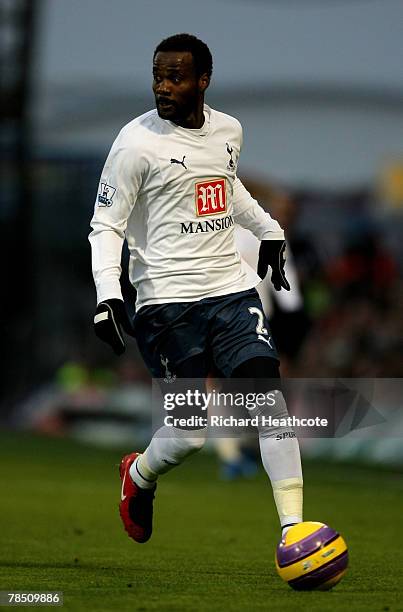 Pascal Chimbonda of Spurs in action during the Barlcays Premiership match between Portsmouth and Tottenham Hotspur at Fratton Park on December 15,...