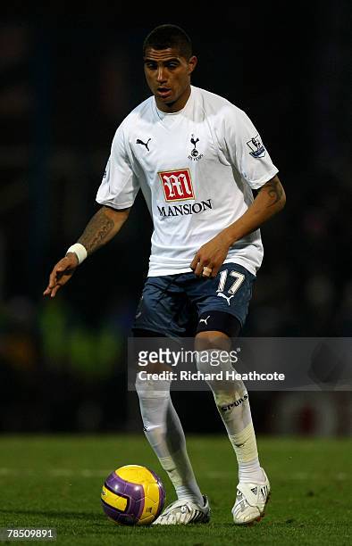 Kevin-Prince Boateng of Spurs in action during the Barlcays Premiership match between Portsmouth and Tottenham Hotspur at Fratton Park on December...