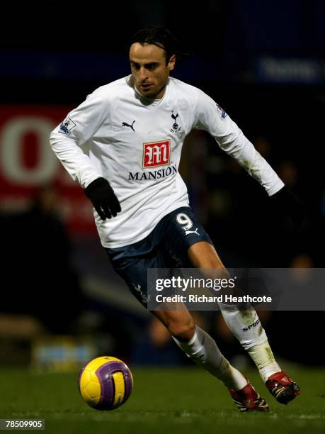 Dimitar Berbatov of Spurs in action during the Barlcays Premiership match between Portsmouth and Tottenham Hotspur at Fratton Park on December 15,...