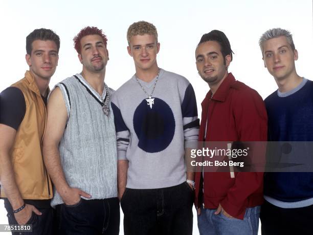 Chasez, Joey Fatone, Justin Timberlake, Chris Kirkpatrick and Lance Bass pose for a August 1999 portrait in Los Angeles, California.