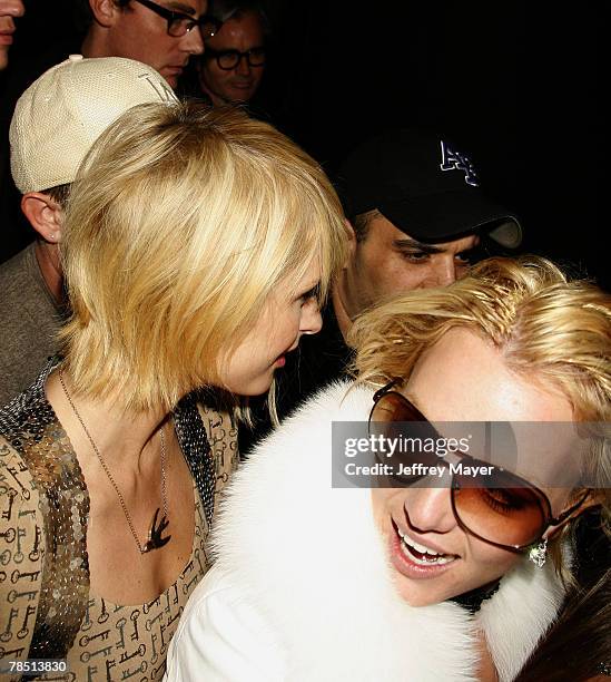 Paris Hilton and singer Britney Spears attend the Scandinavian Mansion of Style held on December 1, 2007 in Los Angeles, California.