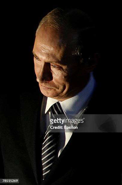Russian President Vladimir Putin attends the congress of the United Russia party on December 17, 2007 in Moscow, Russia. President Vladimir Putin has...