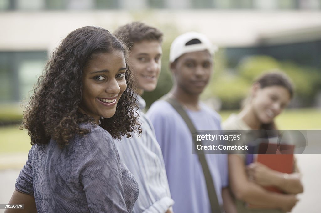 Smiling teenage girl